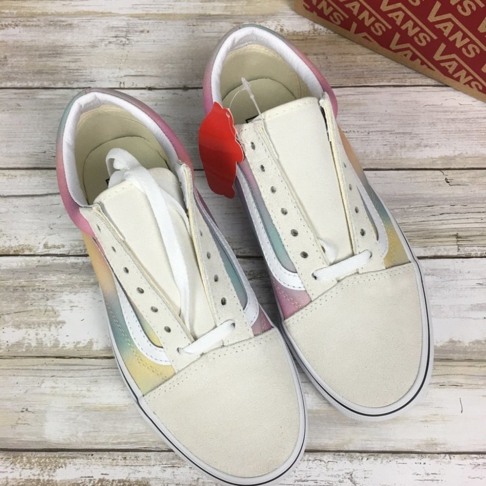 🍭Vans Old Skool Aura Shift Multi True White WMNS - Picture 5 of 12